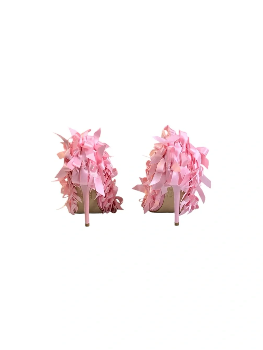 Azalea Wang Stacia Pink Bow Pumps